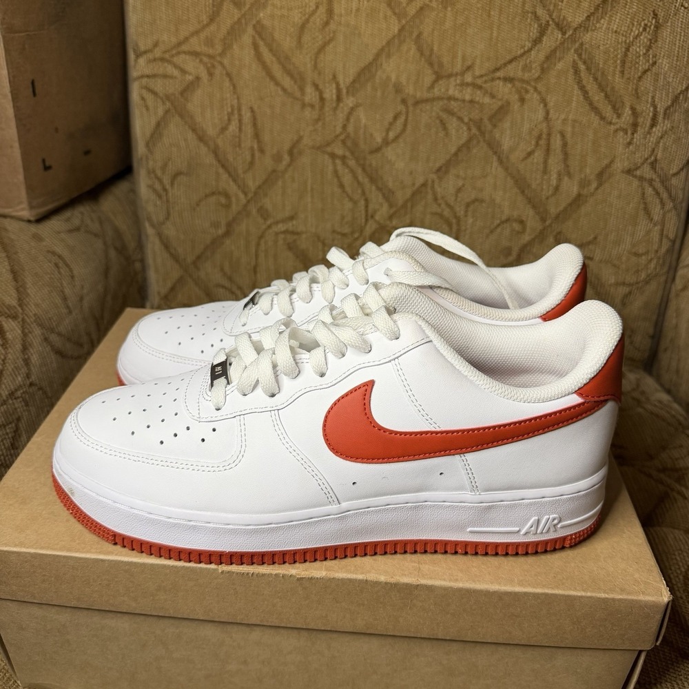 Nike Air Force 1 Low '07 Dragon Red Men's Size 11 White FJ4146-106 Nice!